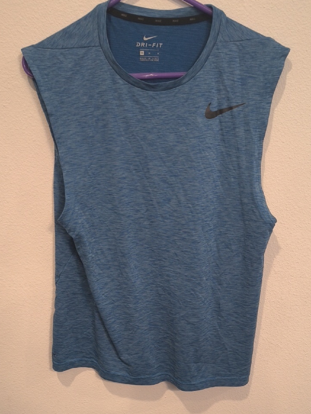 Nike Blue Heather Dri-FIT Sleeveless Tank Men's Medium